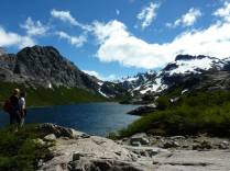 Chegando ao lago Jakob e ao refúgio San Martín, região de Bariloche, na Argentina
